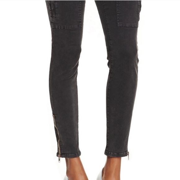 Anthropologie Current Elliott Cargo Skinny Jeans Black Size 23 - Picture 3 of 14